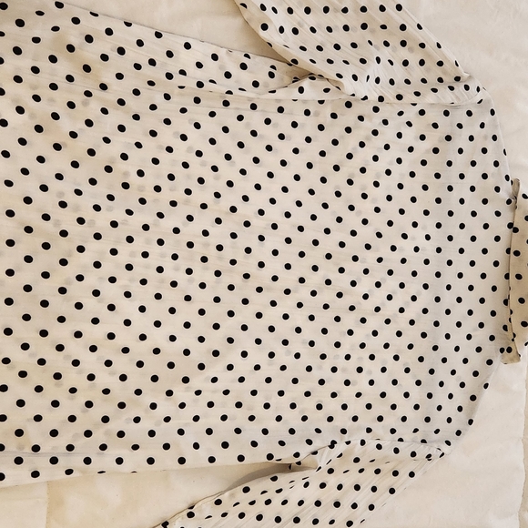 Zara Polka Dot Blouse Size XS. Fits size S as well - Picture 3 of 14
